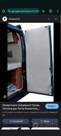 tenda termica portellone posteriore Camper van