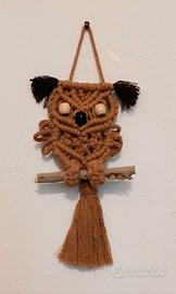 gufo in macrame 