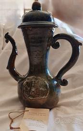 teiera alta in ceramica lucida