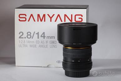 Samyang 14 f/2,8  IF ED UMC (attacco Canon EF)