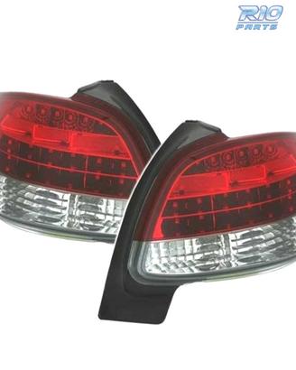 FANALI PEUGEOT 206 98-09 LED ROSSO CROMATO