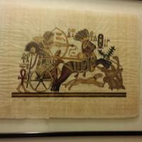 2 quadri carta papiro immagini Egiziani