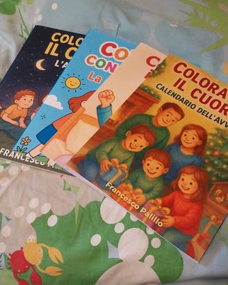 Set 4 Libri "Colora con il Cuore" per bambini