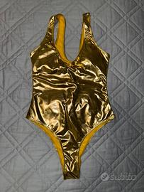 Costume intero donna oro metallizzato