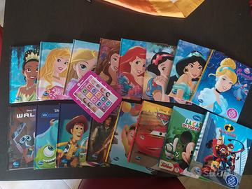 Disney princess/Pixar libri + lettore elettronico