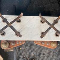 Bilancia vintage legno base marmo