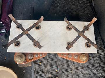 Bilancia vintage legno base marmo