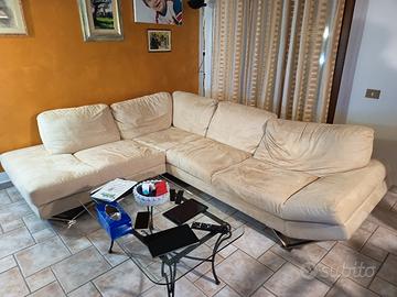 Divano a L materiale Alcantara / Scamosciato 