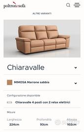 divano chiaravalle 4 posti con 2 relax nuovo 