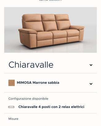 divano chiaravalle 4 posti con 2 relax nuovo 