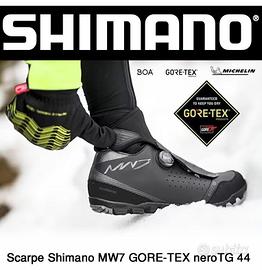 scarpe mtb sh mw701sl1 SHIMANO GORETEX NUOVE 44 Biciclette In