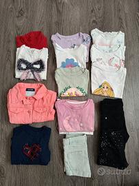 14 capi di abbigliamento bambina 104 cm