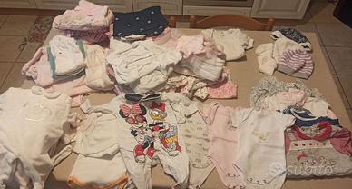 Box completo vestiti vari da bambina 0-3m