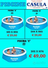 PISCINA NUOVE gonfiabili da SCONTARE del 60%