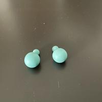 Orecchini a perle double face azzurri