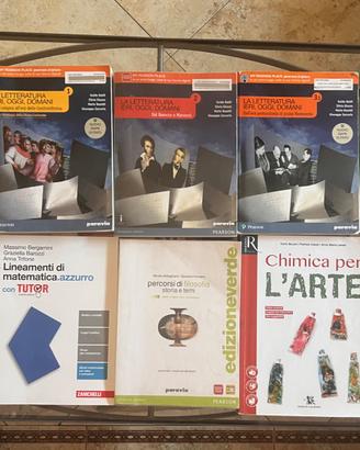 Libri di scuola media, liceo scientifico,artistico
