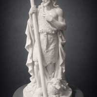 Statua San Giovanni Battista con Agnello