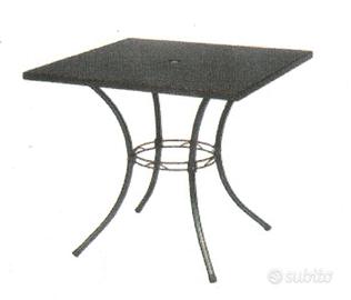 Tavolo acciaio smontabile colore grigio 60x60 cm