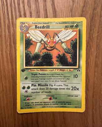 Beedrill 18/75 set neo discovery pokemon ita