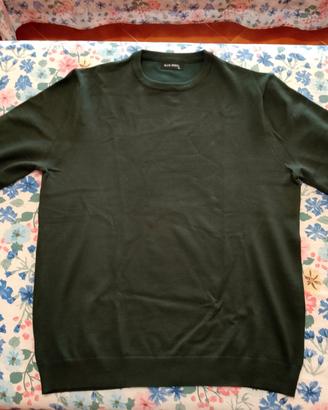 pullover verde petrolio made in Italy XL