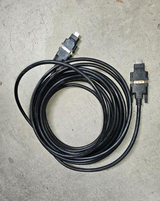 Cavo video 10 metri 2 DVI +ADATTATORI HDMI