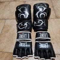 Guantoni da box domios e mezzi guanti leone