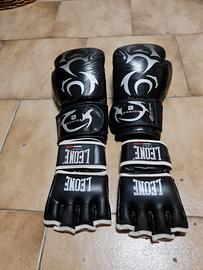 Guantoni da box domios e mezzi guanti leone