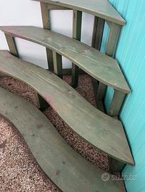 Espositore per fioreria in legno massello