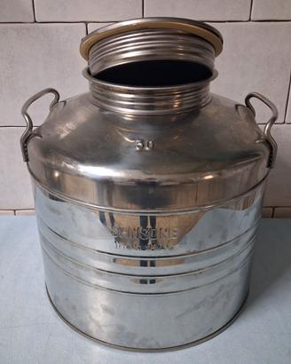 BIDONE OLIO INOX 30 LITRI