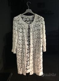 Cardigan in pizzo 100% cotone di Susy Mix. Tg. М