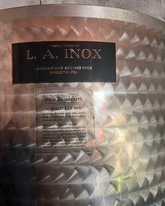 botte acciaio inox alimentare 600 lt