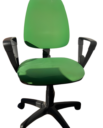 Sedia da Ufficio Ergonomica Verde con Braccioli –