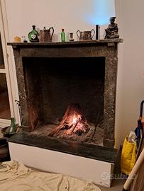 Cornice camino marmo grigio antico