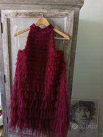 Abito a balze in tulle taglia S 