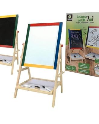 Lavagna in Legno Double Face per Gessi e Pennarell