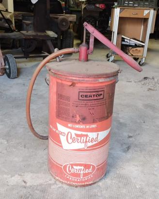 Fusto Olio Vintage 30L CERTIFIED con Pompa a Leva