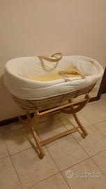 🍼culla in vimini per neonato – come nuova