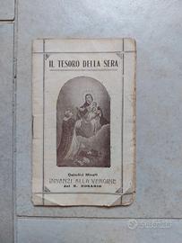 Libretto preghiere antico "Il Tesoro della Sera"