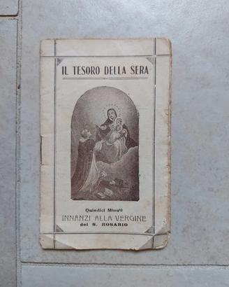 Libretto preghiere antico "Il Tesoro della Sera"