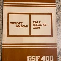 Manuale uso e manutenzione owner’s  Suzuki GSF 400
