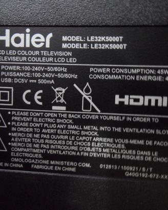 TV Haier 32 pollici