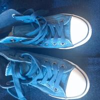 scarpe ginnastica alte in denim
