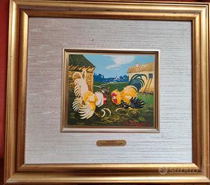 Quadro - Combattimento di Galli - 1958