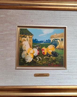 Quadro - Combattimento di Galli - 1958