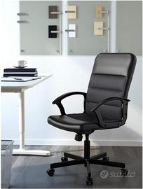 IKEA RENBERGET Sedia girevole nera per ufficio
