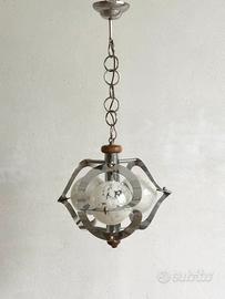 Lampadario Space Age Vintage Acciaio anni ‘70