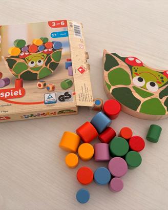 Gioco di equilibrio cilindri tartaruga