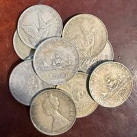 Lotto di 10 monete 500 lire in argento Caravelle