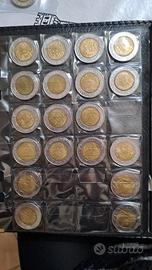 Stock monete lire 500