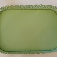 Vassoio Decorativo in Metallo Verde Salvia